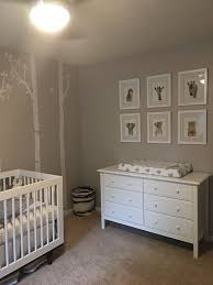 Boy Girl Neutral Nursery With Safari Animal Theme And White Furniture Nursery Baby Room White Furniture Baby Room Decor