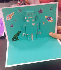 You can always go out and buy a birthday card for someone from the grocery store, but have you ever tried making a home made make sure that at the tip of the wing you stop, skip a little space and then draw the rest of his wing and his tail. Led Robot Pop Up Card Learn Sparkfun Com