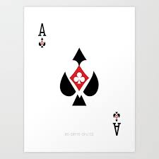 Clubs diamonds hearts spades vectors (6,792). Spade Heart Club And Diamond Cnegative Space Design Art Print By Koztar Society6