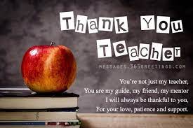 Thank You Messages For Teachers 365greetings Com Message For Teacher Birthday Quotes For Teacher Messages For Teachers