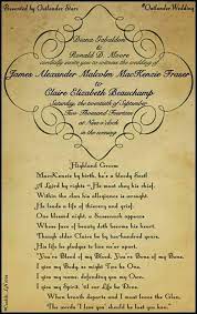 Invitacion Outlander Wedding Outlander Outlander Quotes