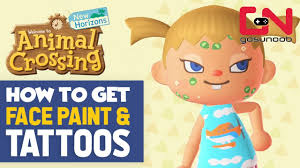 How To Get Face Paint Tattoos Animal Crossing New Horizons Youtube