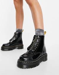 Search for text in url. Dr Martens Sinclair Bottines En Imitation Cuir Noir Asos