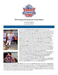 2016 Pangos All-American Camp Report