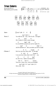 Show me a smile then don't be unhappy, can't remember when i last saw you laughing if this world makes you crazy. Lauper True Colors Sheet Music For Guitar Chords Pdf