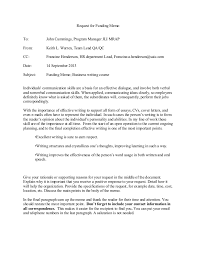 Open with the contact person's name and title, followed by the funding source. Request For Funding