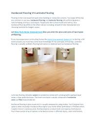 I'm in the process of renovating a different room in my house to move my studio over. Pdf Hardwood Flooring Vs Laminate Flooring Home Renovation New York Academia Edu