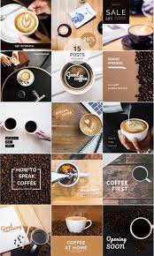 Hint Of Coffee Instagram Pack Coffee Instagram Instagram Template Design Instagram Feed Layout