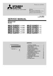 mitsubishi electric msz g09sv manuals