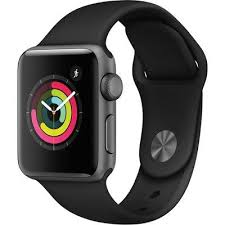 Apple Watch Series 3 Gps 38mm Space Gray Aluminum Case With Sport Band Black In 2020 Buy Apple Watch New Apple Watch Apple Watch