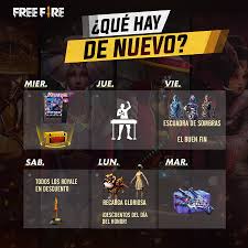 🔥 corre a canjear !! Llego La Agenda Semanal Mas Esperada Garena Free Fire Facebook