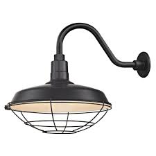 Get free shipping on qualified barn light outdoor sconces or buy online pick up in store today in the lighting department. Barn Light Outdoor Wall Light Black With Gooseneck Arm 16 Cage Shade