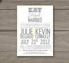 Eat Drink And Be Married Modern Wedding Invitations 3 50 Via Etsy Wedding Inspirations Wedding Wedding Invitations Yellow Wedding Invitations