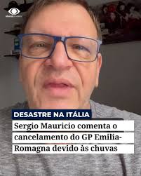 O narrador da Fórmula 1 na Band, Sergio Mauricio, usou as redes sociais  para comentar o cancelamento do GP de Emilia-Romagna devido às fortes  chuvas na Itália. #BandJornalismo #EsporteNaBand #F1NaBand