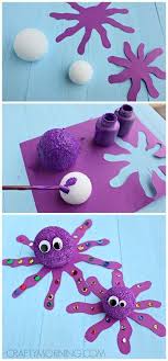 Okul Oncesi El Isi Kagidindan Ahtapot Yapmak Kendinyapsana Com Kids Crafts Elisi Fikirleri Ahtapot