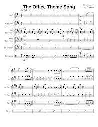 Print And Download In Pdf Or Midi The Office Theme Song Theme Song From The Office Office Theme Song Office Themes Theme Song