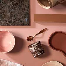 terra pink such a beautiful color combination of the matte mineral finishes by pure original color chalky coral in the classico hjem