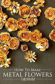 Metal Flower Tutorial Make Your Own Diy Metal Flowers Blumenhandwerk Anleitung Fur Blumengestecke Und Blumen Basteln