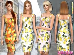 Check spelling or type a new query. The Sims Resource 179 Lemon Print Dress By Sims2fanbg Sims 4 Downloads Lemon Print Dress Dresses Wedding Outfits For Women