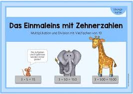 Decimals multiplication by 10, 100 or 1000 for grade 5. Ideenreise Blog Einmaleins Mit Zehnerzahlen Ubungskartei