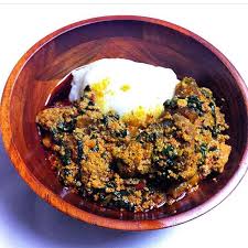 Add the ground egusi to the stock and stir. Pounded Yam With Nigerian Egusi Soup Nigerianfoodies Com