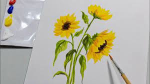 Bunga matahari mempunyai perilaku khas, yaitu bunganya selalu menghadap ke arah matahari. Lukisan Bunga Matahari Gampang Banget Youtube