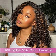 Amazon.com : Anmetan Black and Brown Honey Blonde Highlight F1B30 Water  Wave Human Hair Ombre Single Bundles, 12A Wet and Wavy Bundles Color Curly  100% Unprocessed Brazilian Virgin Remy Human Hair Soft