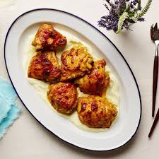 Garlic Curry Chicken Thighs With Yogurt Sauce Curry Chicken Thighs Curry Chicken Recipes