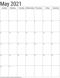 This clean and colorful style is for you. 2021 May Calendars Handy Calendars