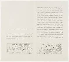 Ve bunu söylemek konusunda kesinlikle haklısınız. Pablo Picasso Double Page In Text Plate Folios 1 Verso And 2 From The Illustrated Book La Maigre 1951 1952 Moma