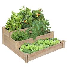 Raised garden beds make gardening easier for planting, weed control and harvesting. Tiered Cedar Raised Garden Bed J N Roofing Maintenance Llc