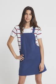 Robe de cocktail bleu en mousseline c565. Robe Courte Thinking Mu Amelie Bleu Marine La Green Session