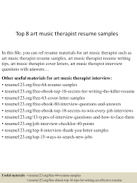 Whether you consider it an investment, a hobby or just a cool way to decorate the walls in your home, acquiring new art can be a fun and exhilarating experience. Top 8 Art Music Therapist Resume Samples
