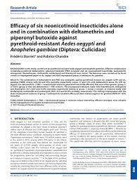 To control pests, listed in table above, apply to ground area in a band up to 10 feet wide around and adjacent to the structure. Pdf Efficacy Of Six Neonicotinoid Insecticides Alone And In Combination With Deltamethrin And Piperonyl Butoxide Against Pyrethroid Resistant Aedes Aegypti And Anopheles Gambiae Diptera Culicidae