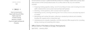office clerk resume & guide +12