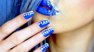 Blue gives us a peaceful and cool vibe. Tutorial Easy Funky Blue Dotting Nail Art Youtube