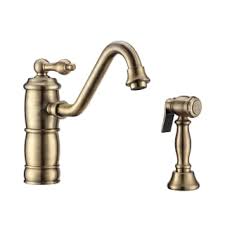 Previously if you have drained the faucet there won't be any. Whitehaus Whktsl3 2200 Nt Bn Brushed Nickel Vintage Iii Plus 1 5 Gpm Single Hole Kitchen Sink Faucet Includes Side Spray Faucetdirect Com