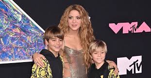 Shakira Twins With Sons Milan & Sasha Before VMA Performance
