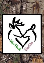 Silhouette buck and doe svg; Her Buck His Doe Deer Decal Decal Wall Art Deer