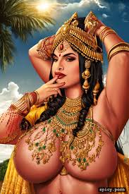 Image of tits out, smiling, draupadi, wide aureola, tongue sticking out -  spicy.porn