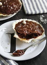 Dessert On The Half Shell Gateau Au Chocolat With Sea Salt And Olive Oil Desserts Eat Dessert Food