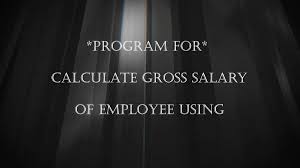 Write A Program In C To Calculate Gross Salary Of Employee Using C Programming Coding For Beginners Salary