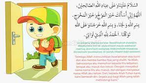 Doa Keluar Rumah Dan Masuk Rumah Arab Latin Lengkap