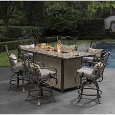 Member S Mark Edenderry Fire 7 Piece Bar Height Dining Set Sam S Club Bar Height Patio Furniture Patio Furniture Collection Bar Height Patio Set