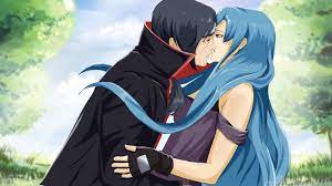 It looks like vince vallantines female version of final fantasy. Anime Ninja Girl With Blue Hair Wallpapers Desktop Background