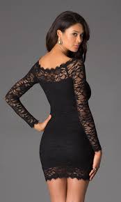 When you buy long sleeve dresses online, don't forget to finish off your ensemble with the right accessories. Long Sleeve Short Black Lace Dress Novocom Top