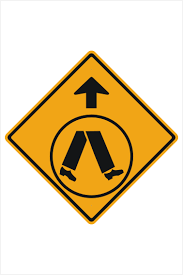 24 x 12 ahead (plaque) sign hip. Pedestrian Crossing Ahead Sign Class 1w Reflective