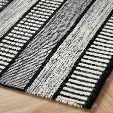 Black And White Striped Rug Png Sloane Handloom Back And White Striped Rug Striped Rug