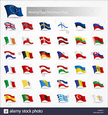 Fahne flagge europa 30 x 45 cm. Verschieben Von Flaggen Europa Fahnen Auf Weissem Hintergrund Eingestellt Stockfotografie Alamy