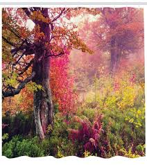 Check spelling or type a new query. Shower Curtains Autumn Forest Trees Landscape Bathroom Waterproof Fabric Shower Curtain Liner Home Garden
